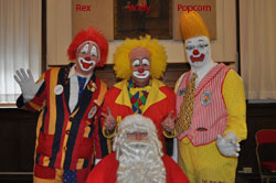 Rex, Wally, Popcorn and Santa